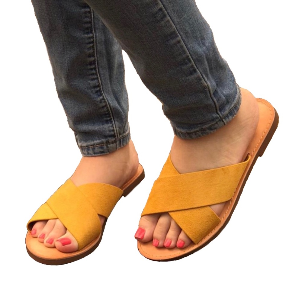 Mustard Slide Sandals (SOLD)❗️